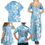 Fiji Tapa Pattern Family Matching Summer Maxi Dress and Hawaiian Shirt Plumeria Floral