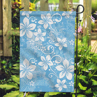 Fiji Tapa Pattern Garden Flag Plumeria Floral LT01 Garden Flag Blue - Polynesian Pride