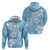 Fiji Tapa Pattern Hoodie Plumeria Floral