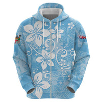 Fiji Tapa Pattern Hoodie Plumeria Floral LT01 - Polynesian Pride