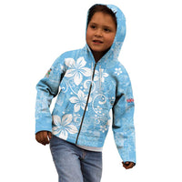 Fiji Tapa Pattern Kid Hoodie Plumeria Floral LT01 - Polynesian Pride