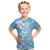 Fiji Tapa Pattern Kid T Shirt Plumeria Floral