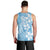 Fiji Tapa Pattern Men Tank Top Plumeria Floral