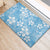 Fiji Tapa Pattern Rubber Doormat Plumeria Floral