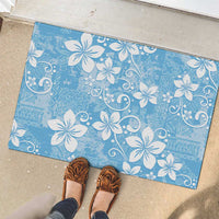 Fiji Tapa Pattern Rubber Doormat Plumeria Floral LT01 - Polynesian Pride