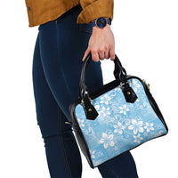 Fiji Tapa Pattern Shoulder Handbag Plumeria Floral LT01 - Polynesian Pride
