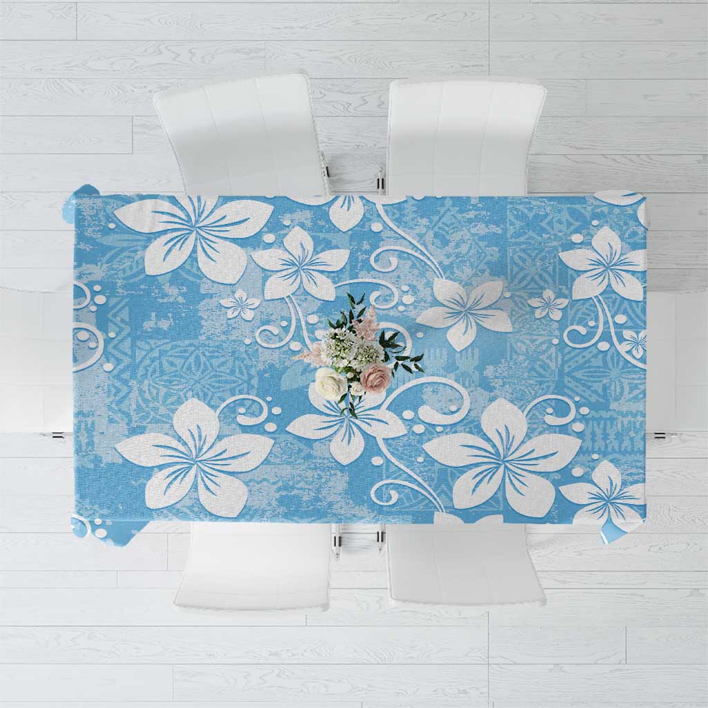 Fiji Tapa Pattern Tablecloth Plumeria Floral