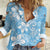 Fiji Tapa Pattern Women Casual Shirt Plumeria Floral