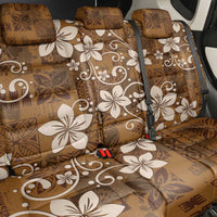Plumeria Floral Tapa Pattern Vintage Gold Back Car Seat Cover LT01 - Polynesian Pride