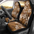 Plumeria Floral Tapa Pattern Vintage Gold Car Seat Cover