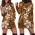 Plumeria Floral Tapa Pattern Vintage Gold Hoodie Dress