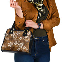 Plumeria Floral Tapa Pattern Vintage Gold Shoulder Handbag LT01 - Polynesian Pride