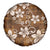 Plumeria Floral Tapa Pattern Vintage Gold Spare Tire Cover