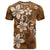 Plumeria Floral Tapa Pattern Vintage Gold T Shirt