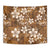 Plumeria Floral Tapa Pattern Vintage Gold Tapestry