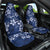 Plumeria Floral Tapa Pattern Navy Blue Car Seat Cover