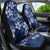 Plumeria Floral Tapa Pattern Navy Blue Car Seat Cover