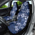 Plumeria Floral Tapa Pattern Navy Blue Car Seat Cover