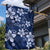 Plumeria Floral Tapa Pattern Navy Blue Garden Flag