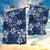 Plumeria Floral Tapa Pattern Navy Blue Garden Flag