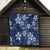 Plumeria Floral Tapa Pattern Navy Blue Quilt