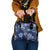 Plumeria Floral Tapa Pattern Navy Blue Shoulder Handbag