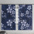 Plumeria Floral Tapa Pattern Navy Blue Window Curtain