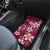 Plumeria Floral Tapa Pattern Ruby Pink Car Mats