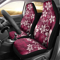 Plumeria Floral Tapa Pattern Ruby Pink Car Seat Cover LT01 - Polynesian Pride