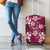 Plumeria Floral Tapa Pattern Ruby Pink Luggage Cover