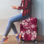 Plumeria Floral Tapa Pattern Ruby Pink Luggage Cover