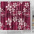 Plumeria Floral Tapa Pattern Ruby Pink Shower Curtain