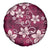 Plumeria Floral Tapa Pattern Ruby Pink Spare Tire Cover