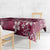 Plumeria Floral Tapa Pattern Ruby Pink Tablecloth