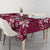 Plumeria Floral Tapa Pattern Ruby Pink Tablecloth