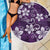 Plumeria Floral Tapa Pattern Amethyst Purple Beach Blanket