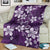 Plumeria Floral Tapa Pattern Amethyst Purple Blanket