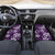 Plumeria Floral Tapa Pattern Amethyst Purple Car Mats