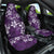 Plumeria Floral Tapa Pattern Amethyst Purple Car Seat Cover