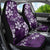 Plumeria Floral Tapa Pattern Amethyst Purple Car Seat Cover