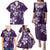 Plumeria Floral Tapa Pattern Amethyst Purple Family Matching Puletasi and Hawaiian Shirt