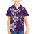 Plumeria Floral Tapa Pattern Amethyst Purple Hawaiian Shirt