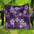 Plumeria Floral Tapa Pattern Amethyst Purple Quilt