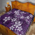 Plumeria Floral Tapa Pattern Amethyst Purple Quilt