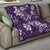 Plumeria Floral Tapa Pattern Amethyst Purple Quilt