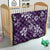 Plumeria Floral Tapa Pattern Amethyst Purple Quilt