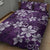 Plumeria Floral Tapa Pattern Amethyst Purple Quilt Bed Set