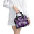 Plumeria Floral Tapa Pattern Amethyst Purple Shoulder Handbag