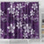 Plumeria Floral Tapa Pattern Amethyst Purple Shower Curtain