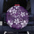 Plumeria Floral Tapa Pattern Amethyst Purple Spare Tire Cover